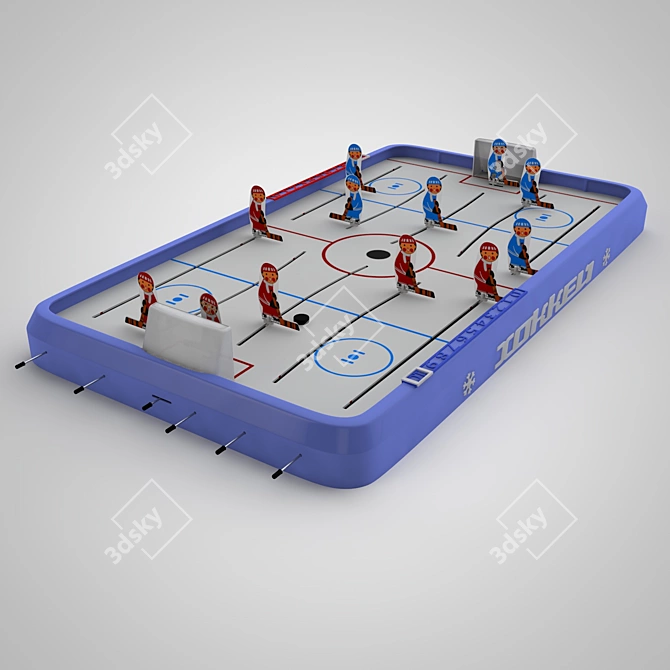 Vintage Hockey Game 3D model image 1