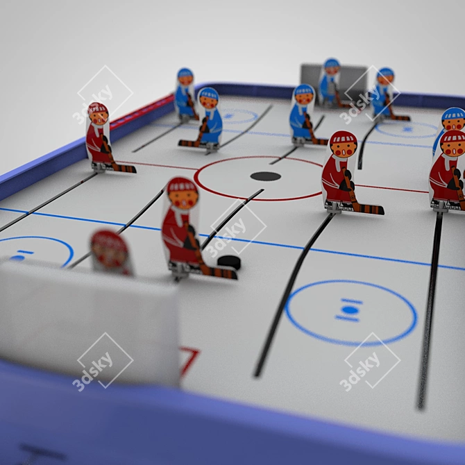 Vintage Hockey Game 3D model image 2