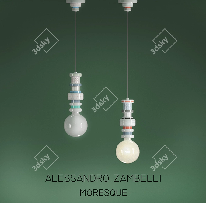 Elegant Seletti Pendant Light 3D model image 1