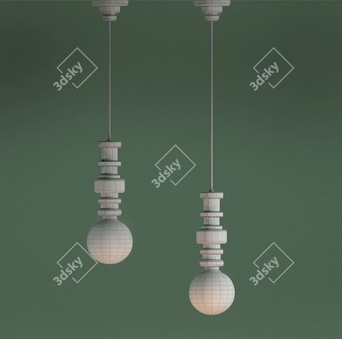 Elegant Seletti Pendant Light 3D model image 2