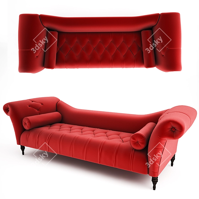 Elegant Classic Sofa 3D model image 1