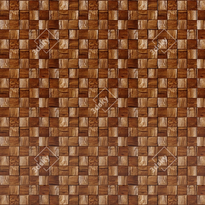 Natural Wood Panel 3D model image 1