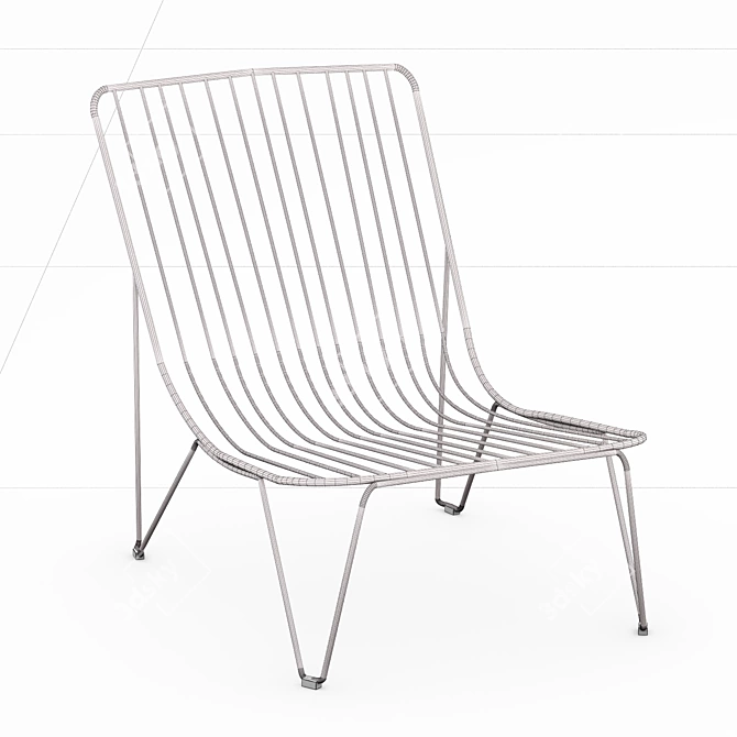 Stylish Monaco Lounge Chair 3D model image 2