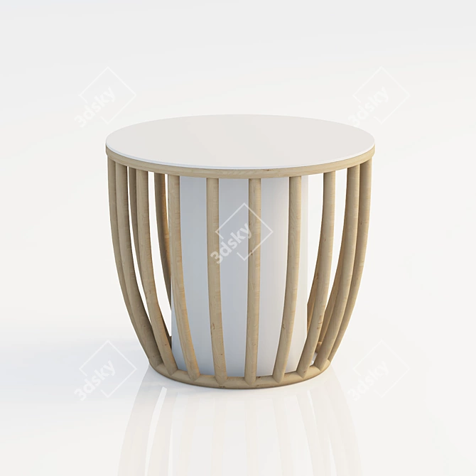 Elegant Round Table by Expormim 3D model image 1