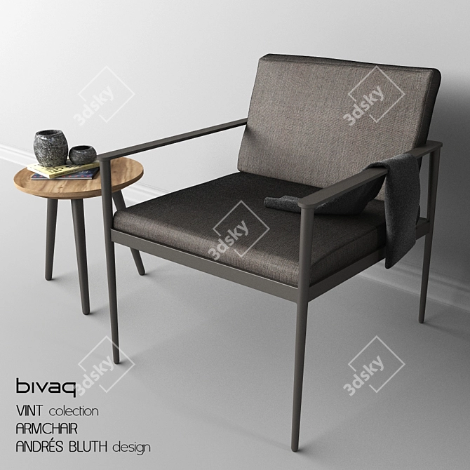 Vintage Comfort Armchair 3D model image 1