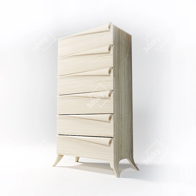 Rustic Solid Wood Furniture 3D model image 1