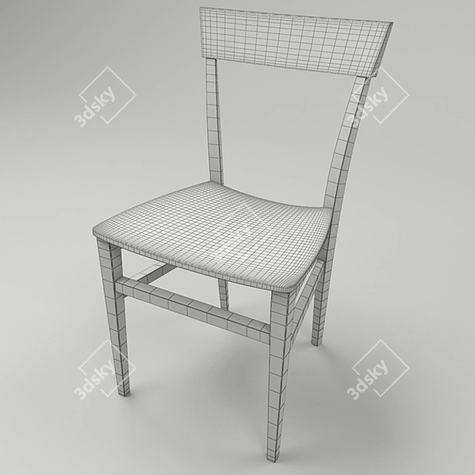 Italian Plywood Light Chair 3D model image 2