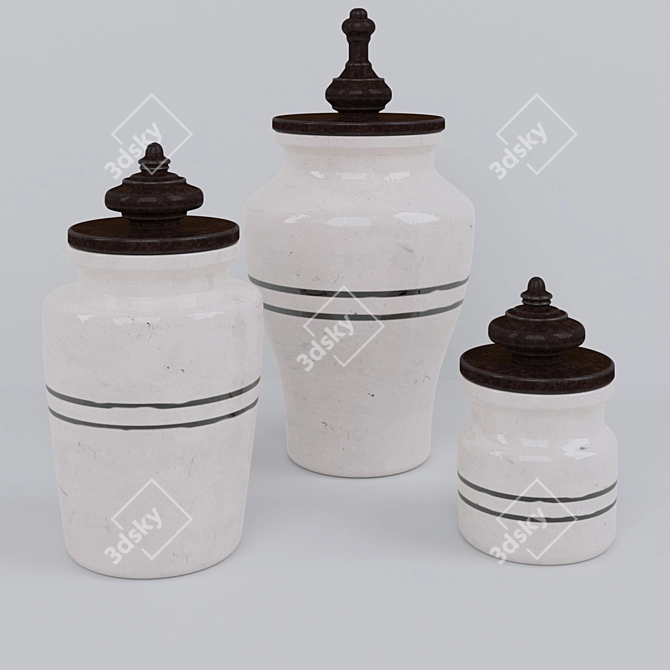 Versatile Glass Storage Jar 3D model image 1