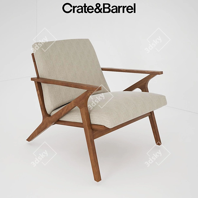 Elegant Cavett Chair: Craftsmanship Redefined 3D model image 1