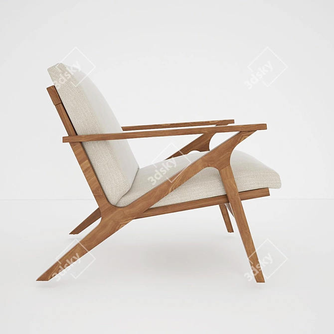 Elegant Cavett Chair: Craftsmanship Redefined 3D model image 2