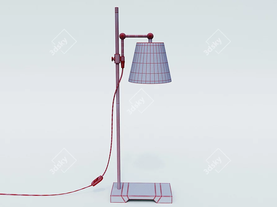 Customizable Steel Lab Light 3D model image 3