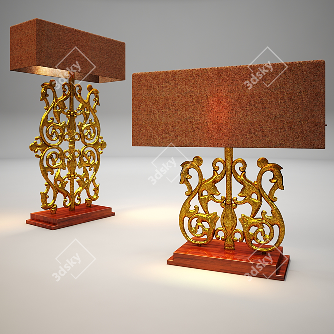 Elegance Illuminated: Modern Table Lamp 3D model image 1