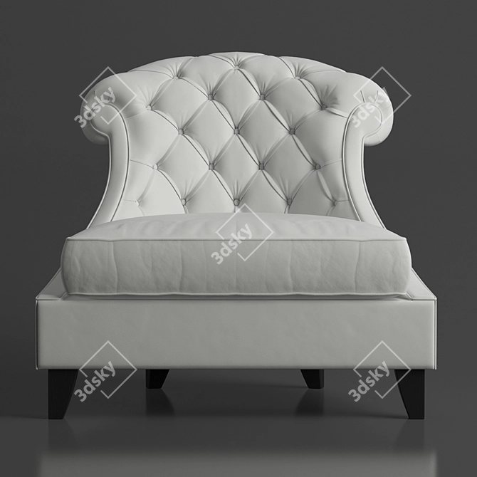 Luxury Leather Armchair: Angelo Cappellini Magda 3D model image 2