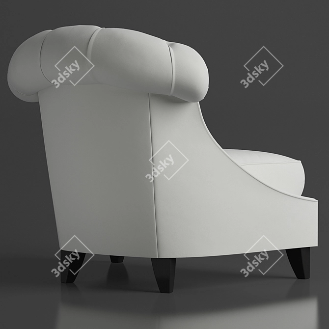 Luxury Leather Armchair: Angelo Cappellini Magda 3D model image 3