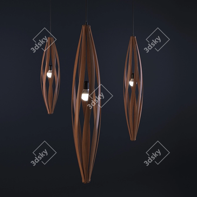 Ethereal Cocoon Pendant Light 3D model image 2