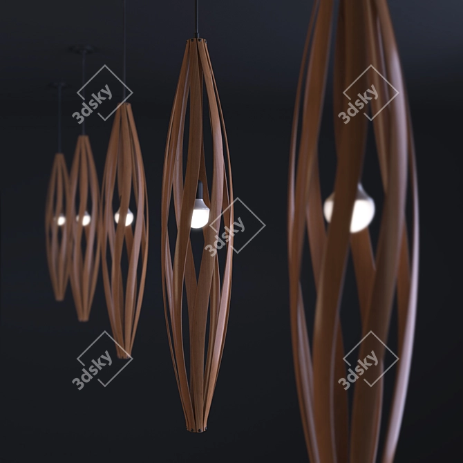 Ethereal Cocoon Pendant Light 3D model image 1