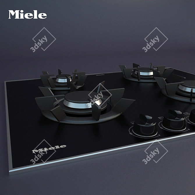 Miele Gas Hob: Stylish and Efficient 3D model image 2