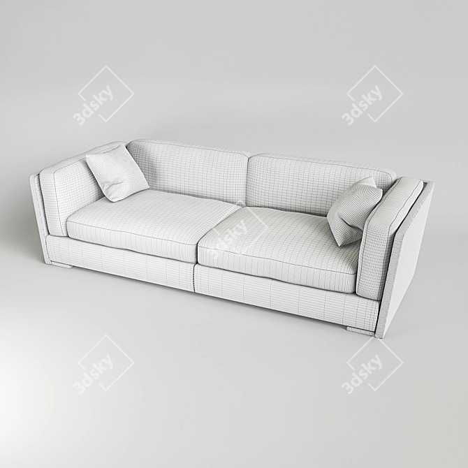 Absolute Luxe Leather Sofa 3D model image 2