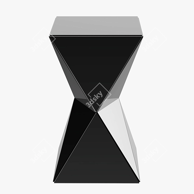Reflective Mirrored Side Table 3D model image 1
