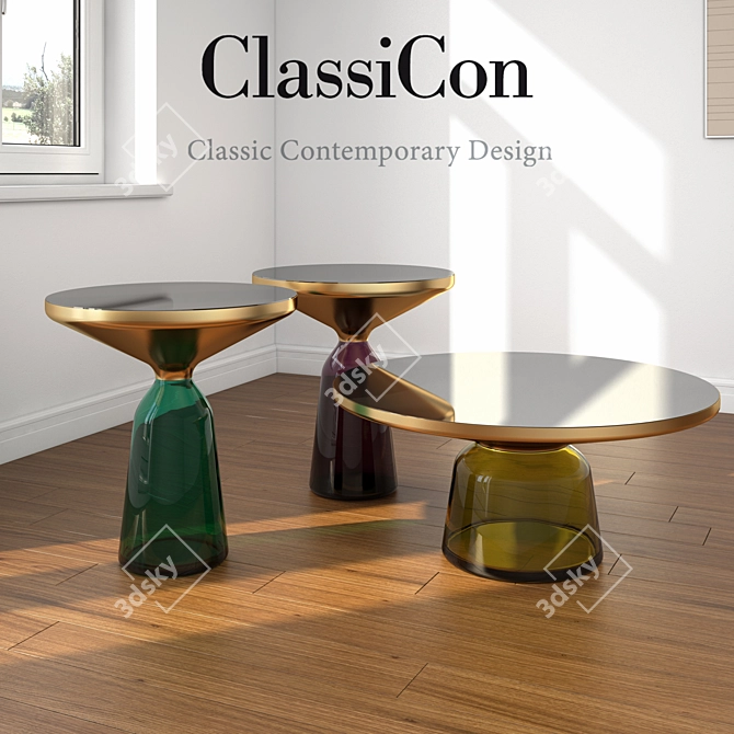 Modern Glass Base Coffee Tables by Classicon 3D model image 1