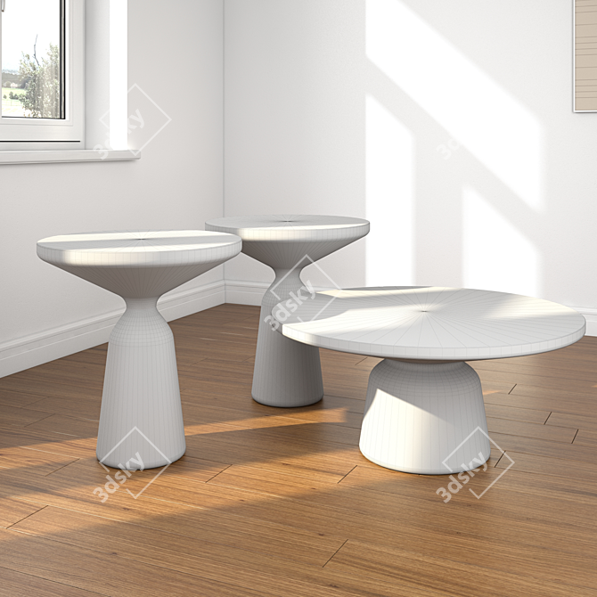 Modern Glass Base Coffee Tables by Classicon 3D model image 2