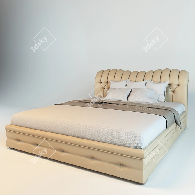 Imperia Bed: A Luxurious Sleep Experience 3D model image 1