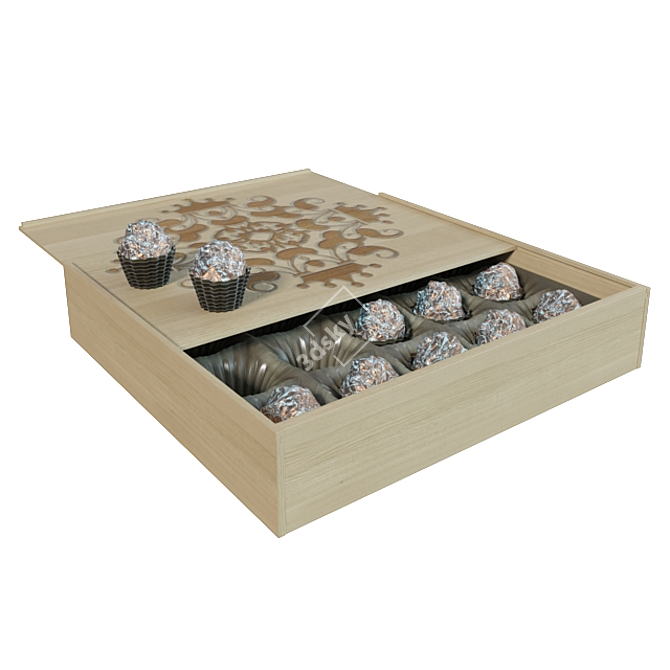 Indulgent Foil-Wrapped Chocolate Assortment 3D model image 1