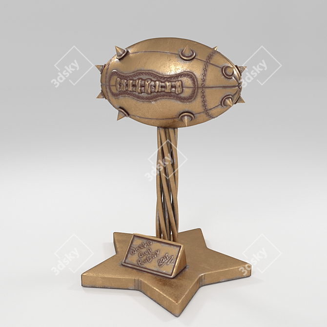 Rugby Cup Figurine 3D model image 1