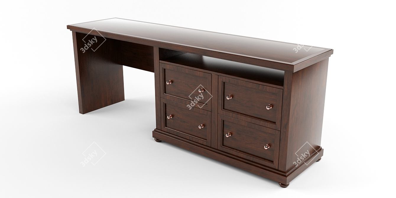 Elegant Writing Desk 3D model image 2