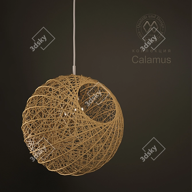 Chic Chrome Pendant Lamp 3D model image 1