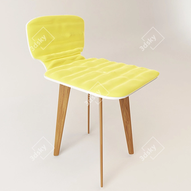 Comfort Plus Chair: Upholstered Headboard 3D model image 1