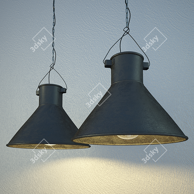 Industrial Loft Lamp 3D model image 1