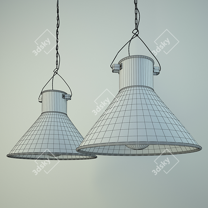 Industrial Loft Lamp 3D model image 2