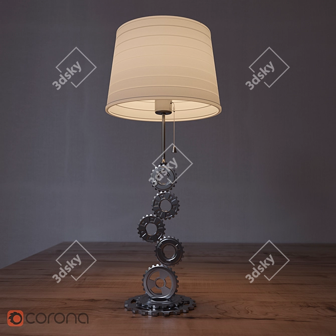 Title: Sleek Desk Lamp 3D model image 1