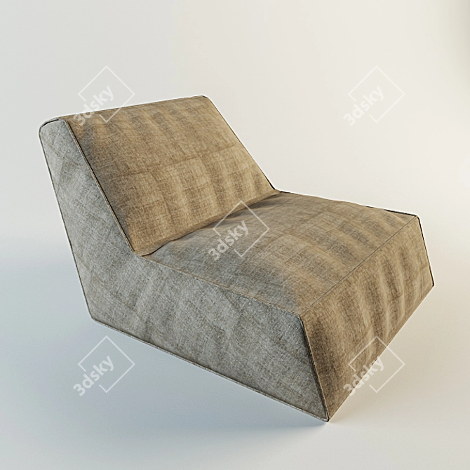 Sleek Modern Armchair 3D model image 2