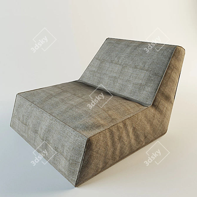 Sleek Modern Armchair 3D model image 3