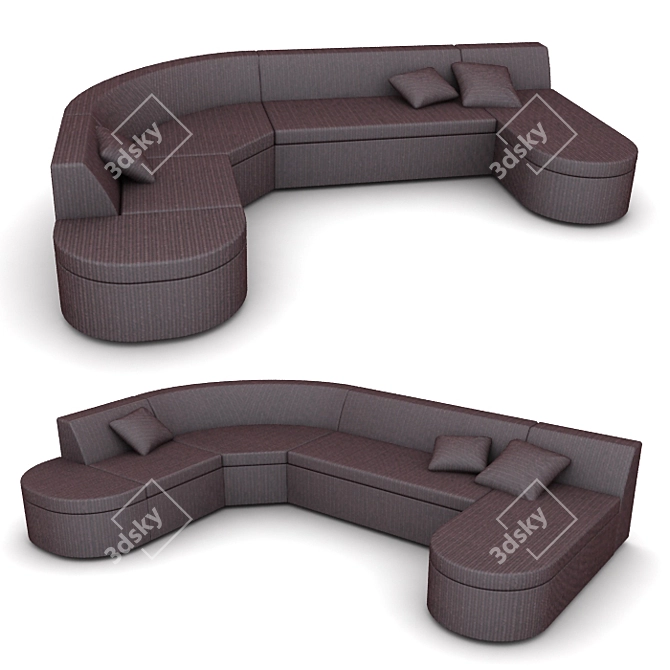 Modular Corner Sofa: Stylish and Versatile 3D model image 1