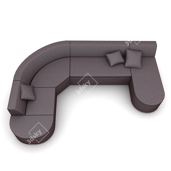 Modular Corner Sofa: Stylish and Versatile 3D model image 2