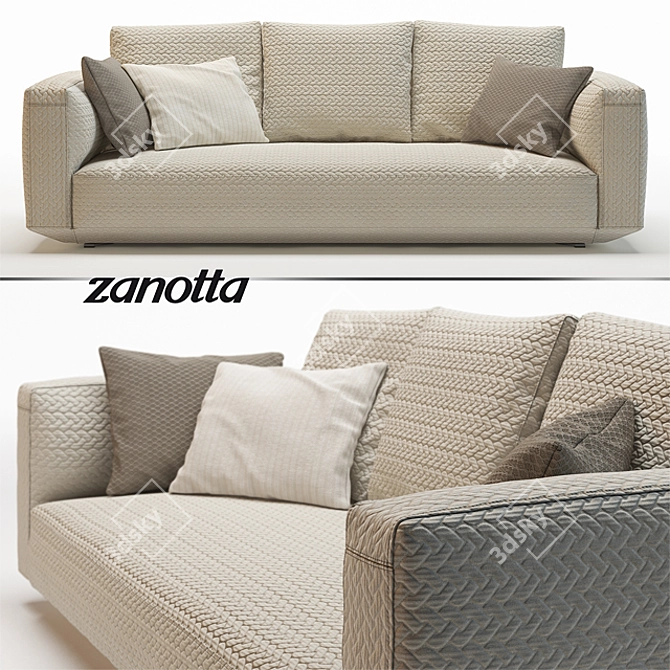 Pianoalto Modern Sofa by Zanotta 3D model image 1