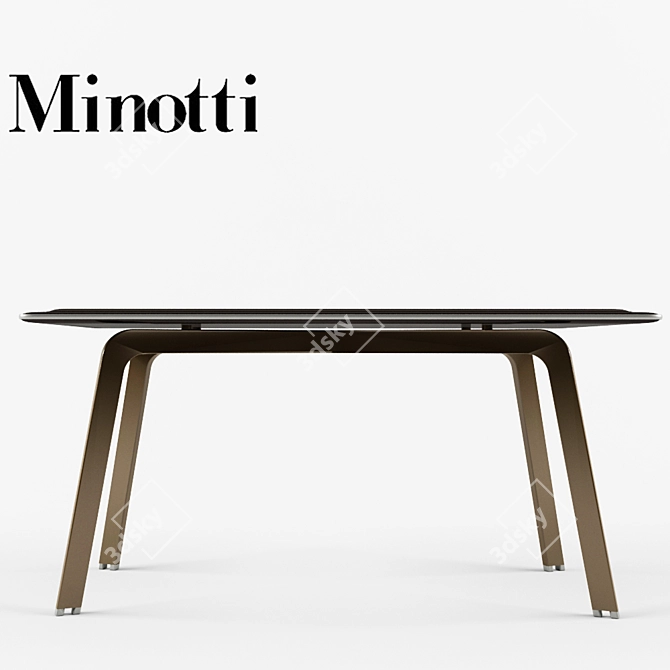 Elegant Minotti Kirk Coffee Table 3D model image 1