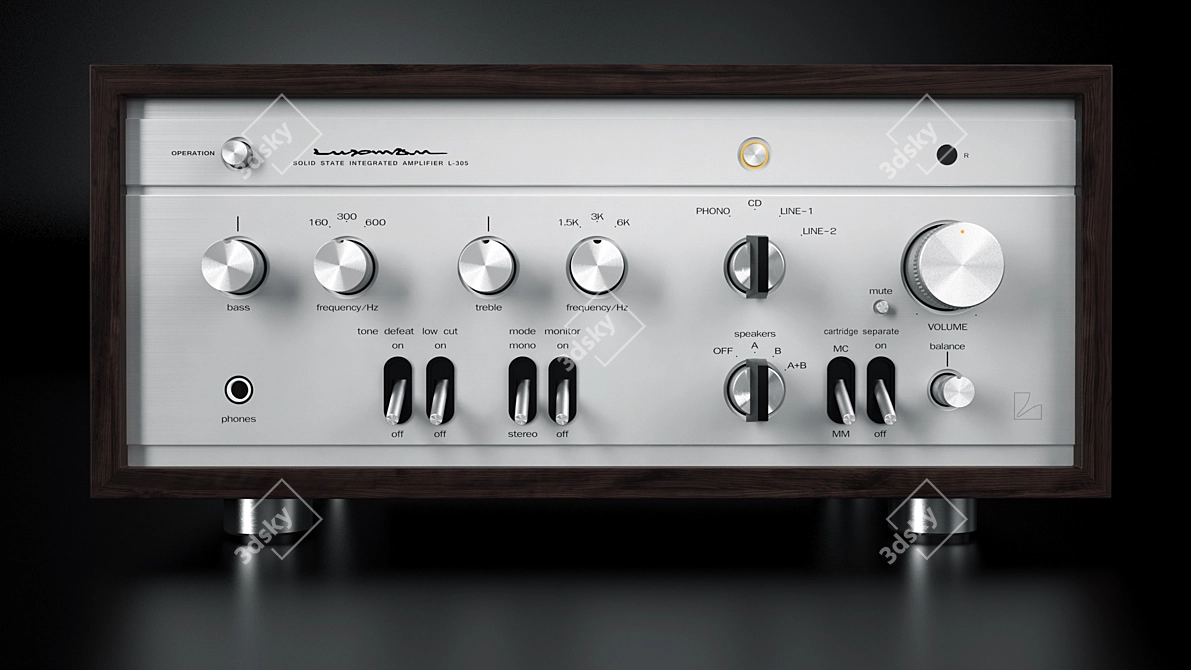 Luxman L-305 Hybrid Tube Preamplifier 3D model image 1