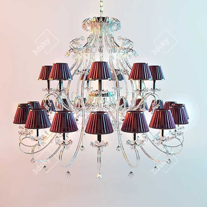 Grandeur: 150cm Large Chandelier 3D model image 1