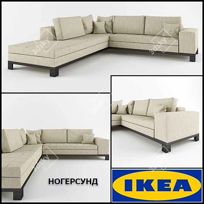 Cozy Corner Sofa: IKEA NOGERSUND 3D model image 1