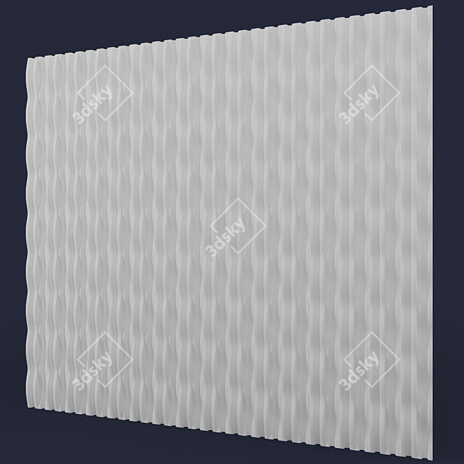 Wave Panel: Elegant and Spacious 3D model image 1