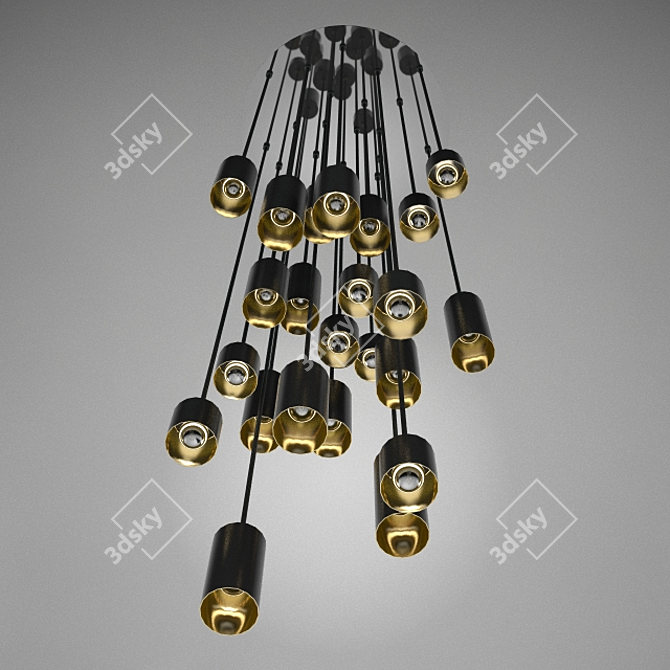 Contemporary Ceiling Light 3D model image 2