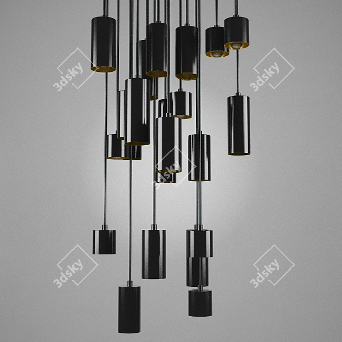 Contemporary Ceiling Light 3D model image 3