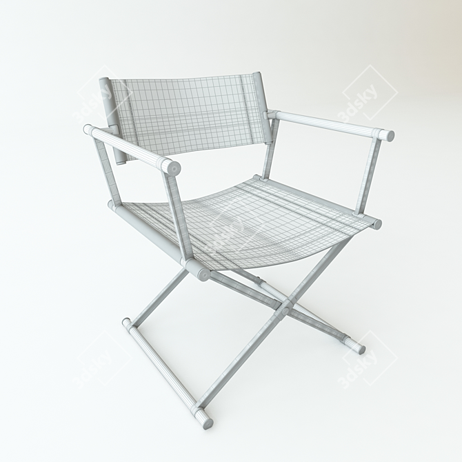 Luxury Dark Brown Directors Chair 3D model image 3