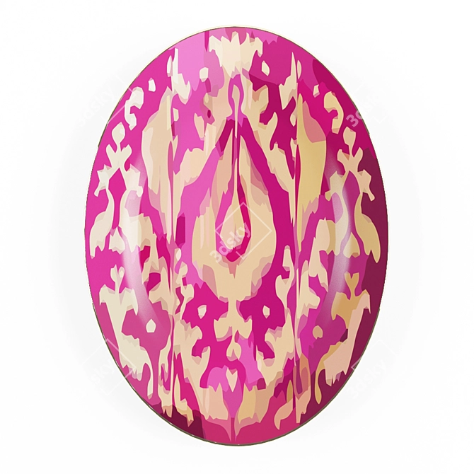 Hermes Ikat Voyage Plates: Exquisite 3D Render 3D model image 2