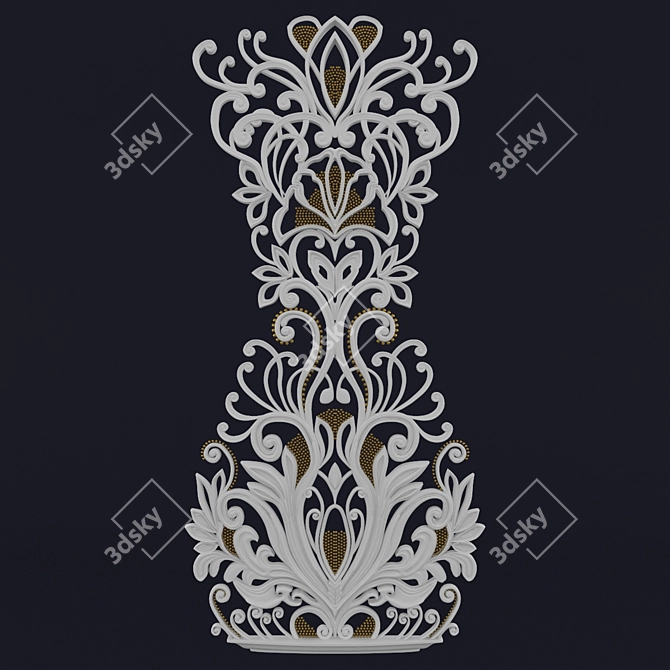 Elegant Pattern Pitcher 3D model image 1