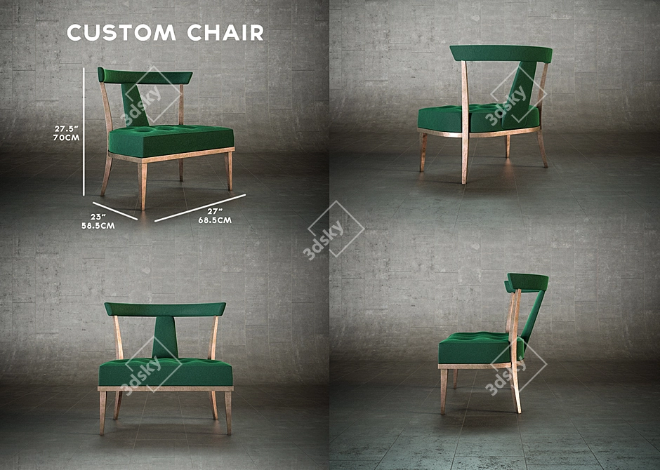 Personalized Seating: Custom Chair 3D model image 2